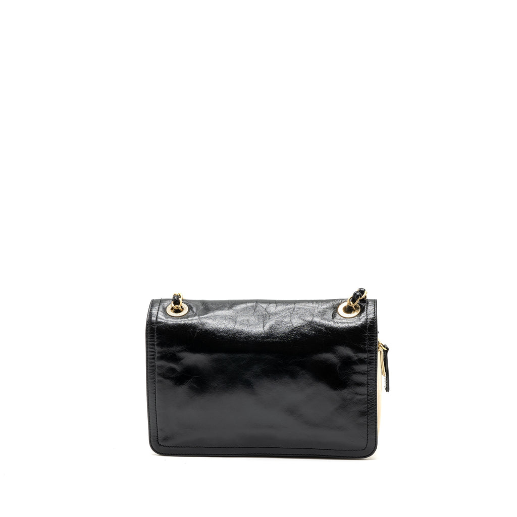 Chanel Medium In The Mix Flap Bag Leather Black/Beige/Cream