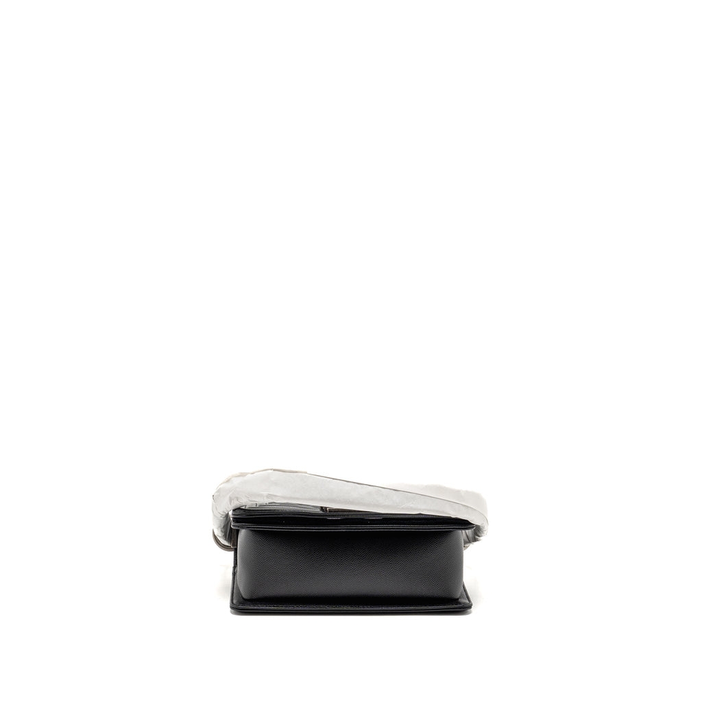 Chanel Small Boy Bag Caviar BLACK Ruthenium  (Microchip)