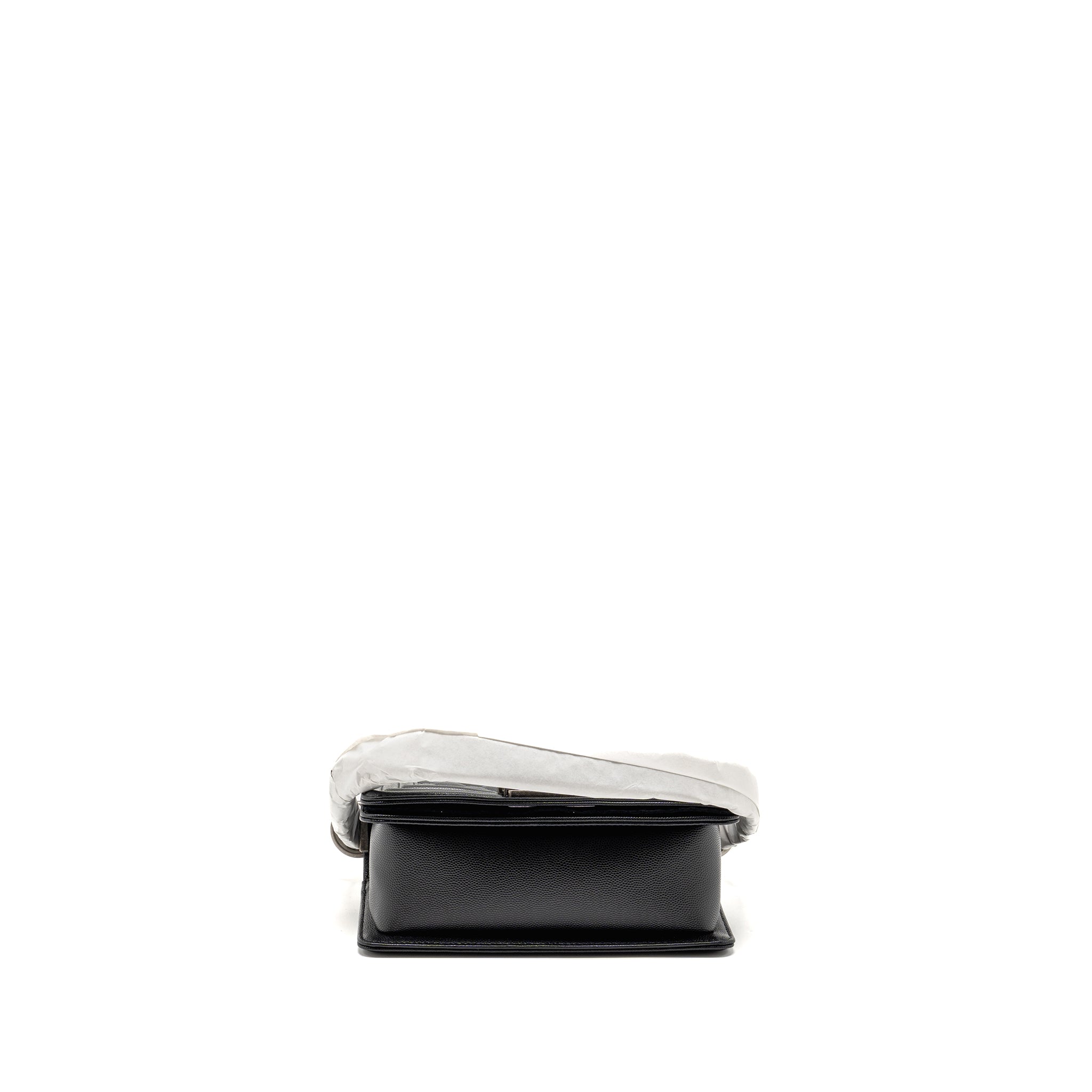 Chanel Small Boy Bag Caviar BLACK Ruthenium  (Microchip)