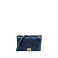 Chanel new medium boy bag chevron Lambskin blue ruthenium