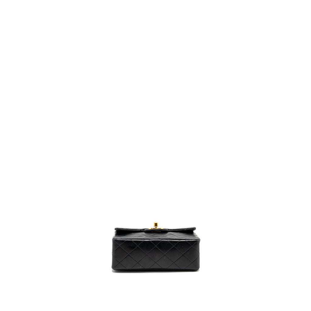 Chanel Vintage Mini Square Flap Bag Lambskin Black