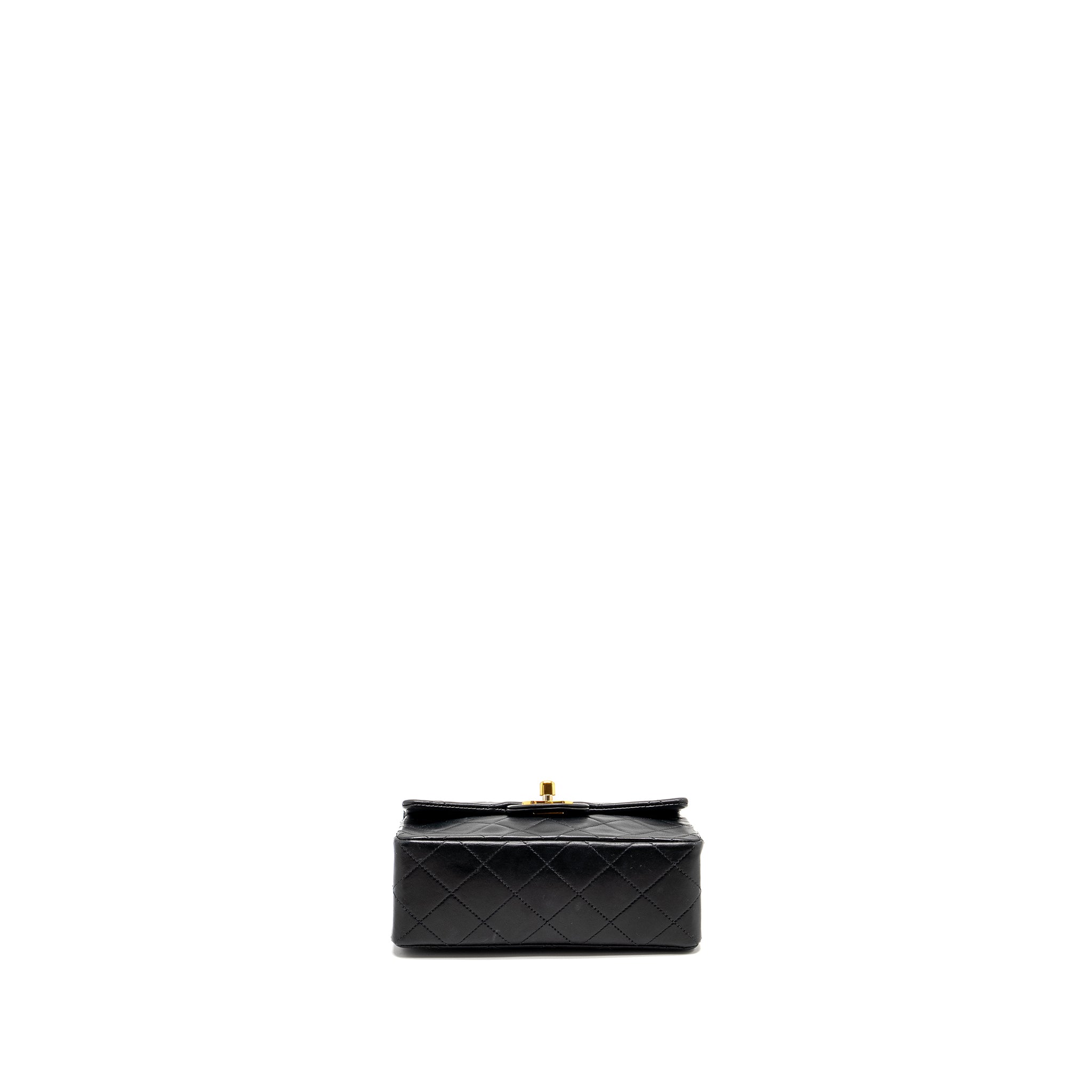 Chanel Vintage Mini Square Flap Bag Lambskin Black
