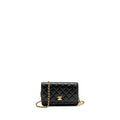 Chanel Pearl Crush Wallet On Chain Lambskin Black  (Microchip)
