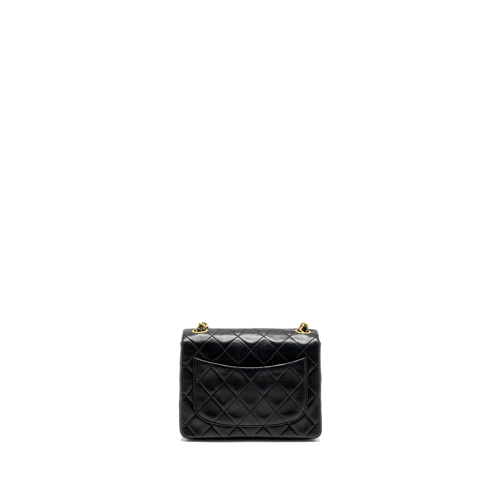 Chanel Vintage Mini Square Flap Bag Lambskin Black