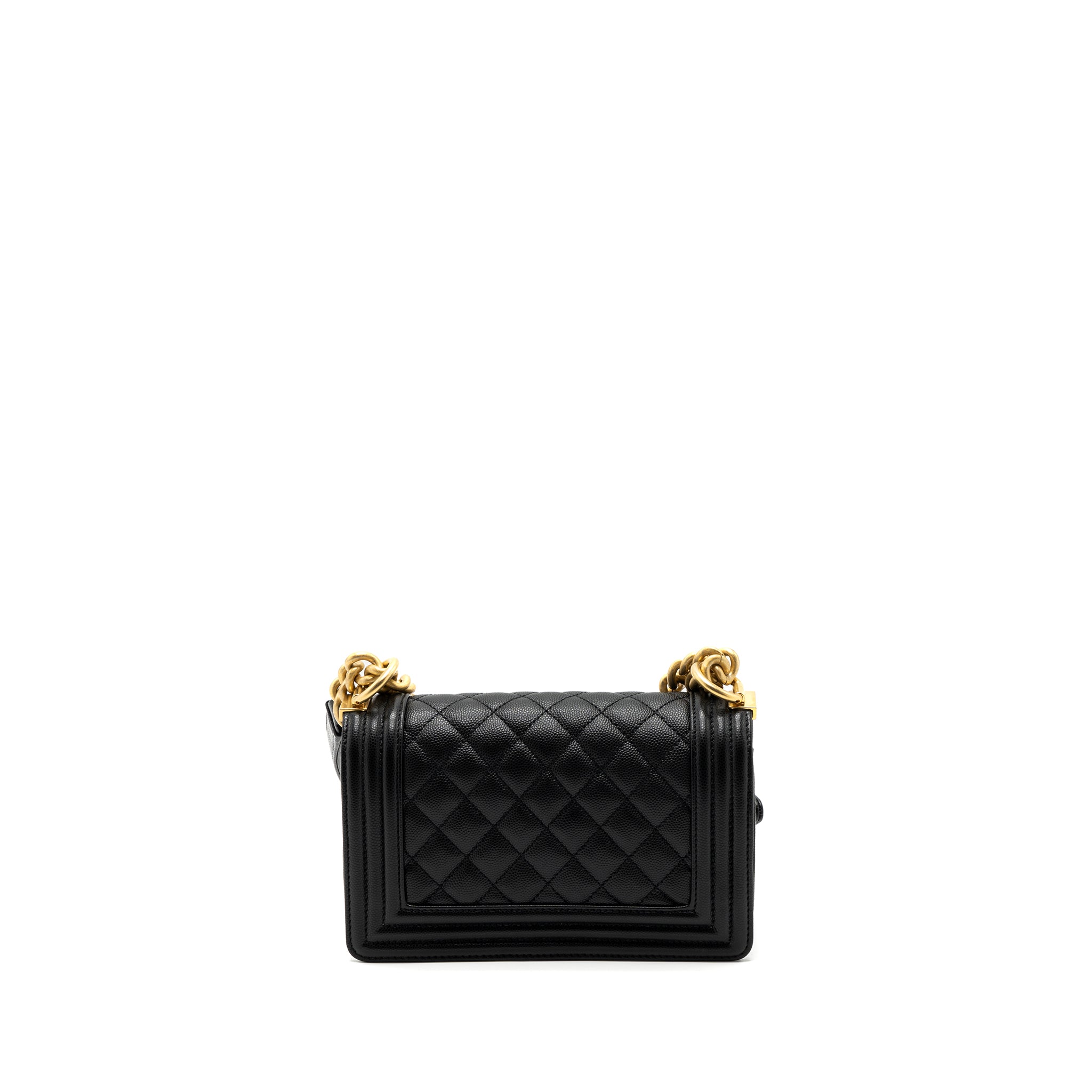 CHANEL SMALL BOY Bag Caviar BLACK  (Microchip)