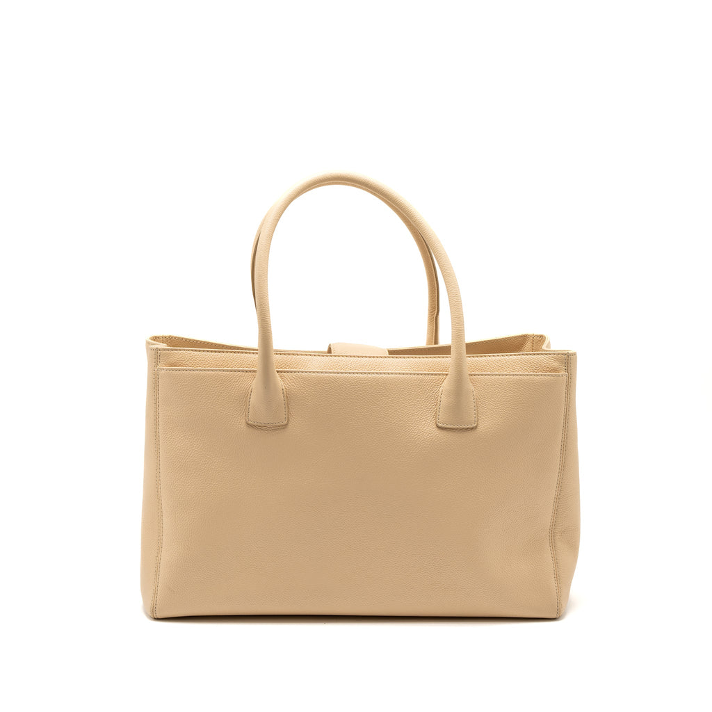 Chanel Cerf Tote Bag Grained Calfskin Beige