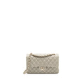 Chanel Medium Classic double flap bag lambskin light grey L (Microchip)