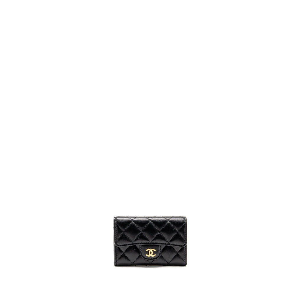 Chanel Classic Flap Card Holder Lambskin Black