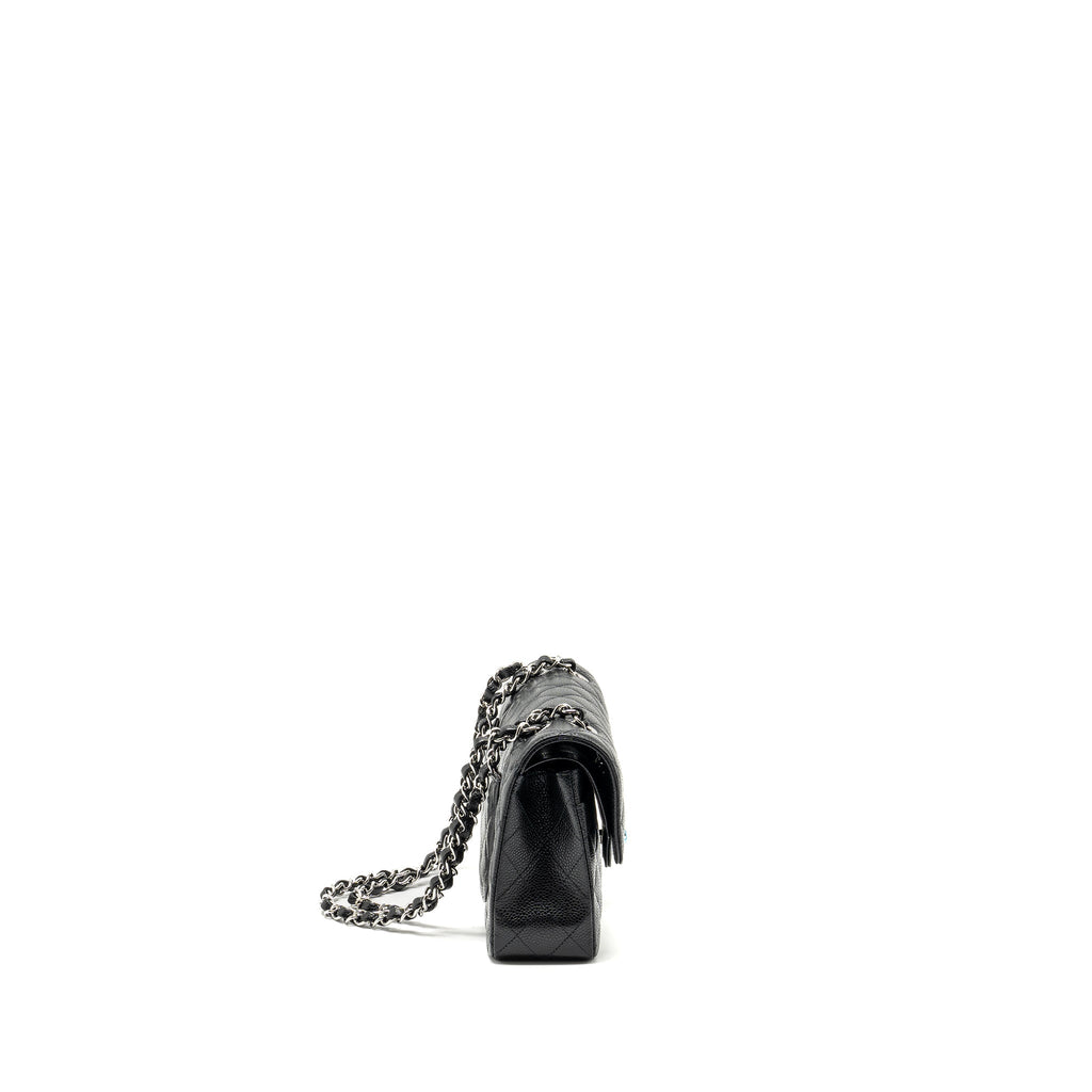 Chanel Small Classic Double Flap Bag Caviar BLACK  (Microchip)