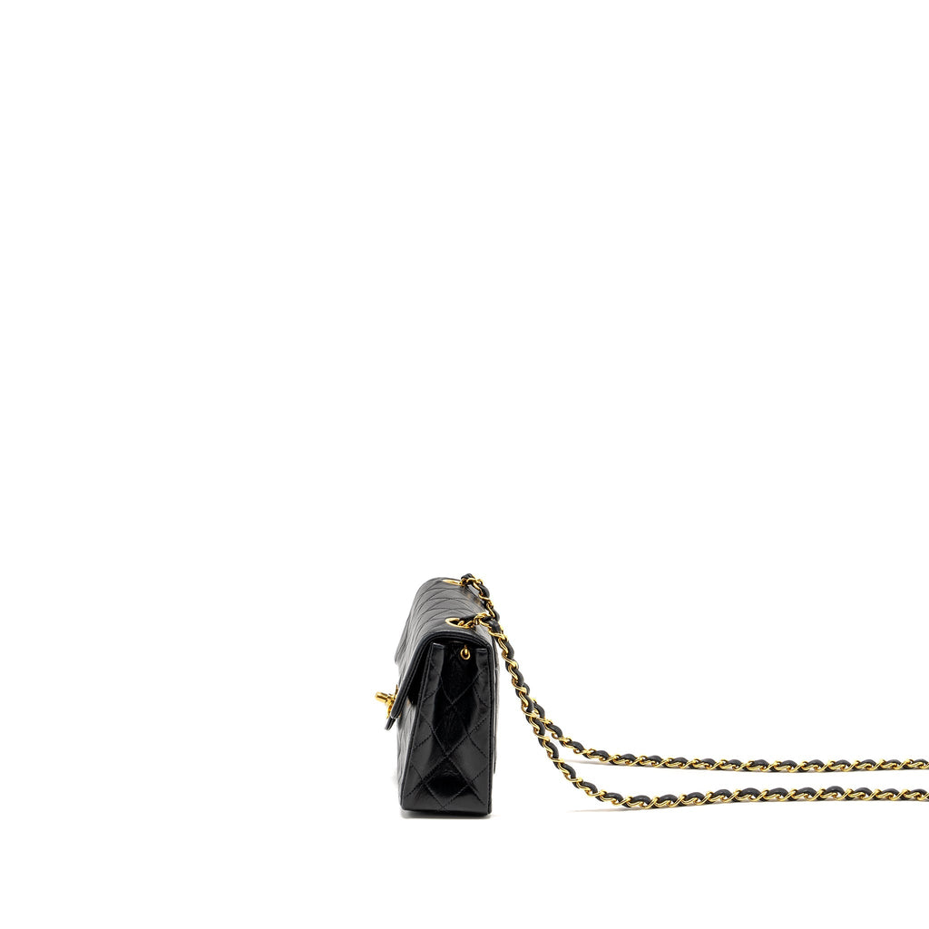 Chanel Vintage Mini Square Flap Bag Lambskin Black