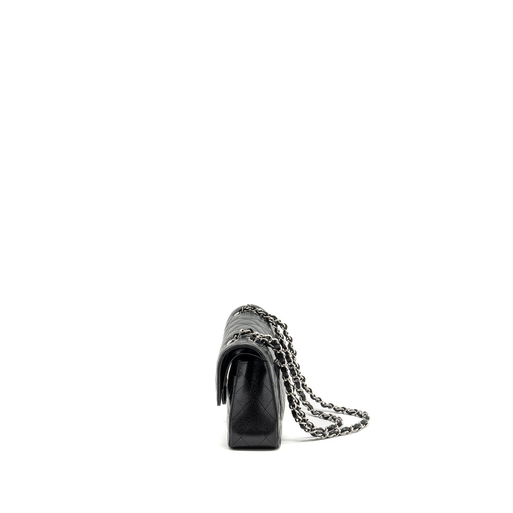 Chanel Small Classic Double Flap Bag Caviar BLACK  (Microchip)