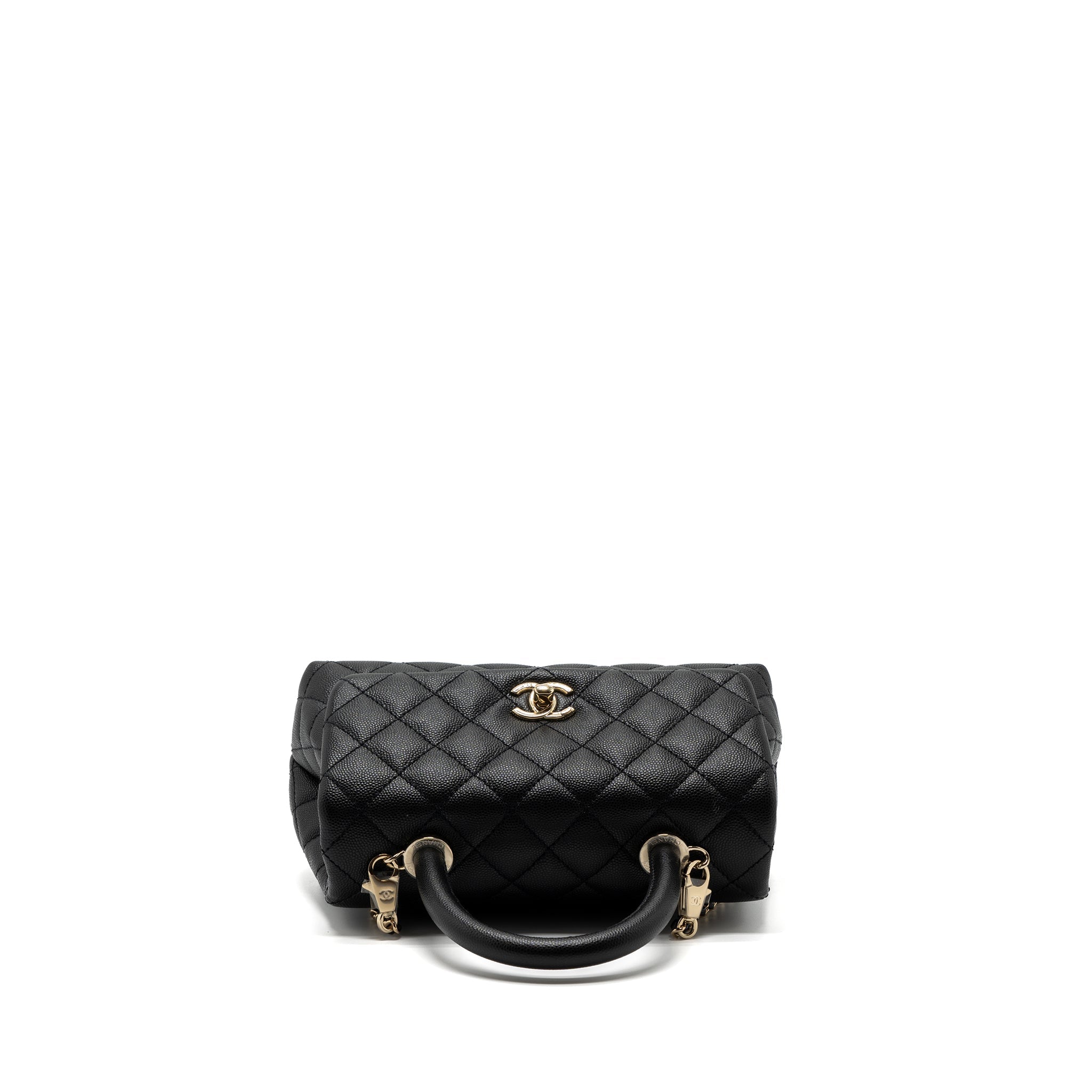 Chanel Small Coco Handle Caviar Black L