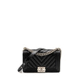 Chanel Chevron Medium Boy Bag caviar black