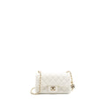 Chanel 23C pearl crush mini rectangular flap bag lambskin white L (microchip)