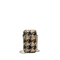 Chanel vertical phone case tweed multicolor black / light brown L