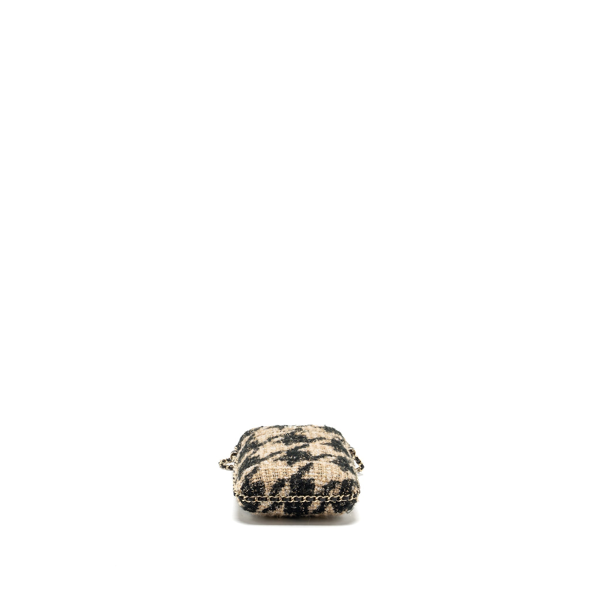 Chanel Vertical Phone Case Tweed beige / black L