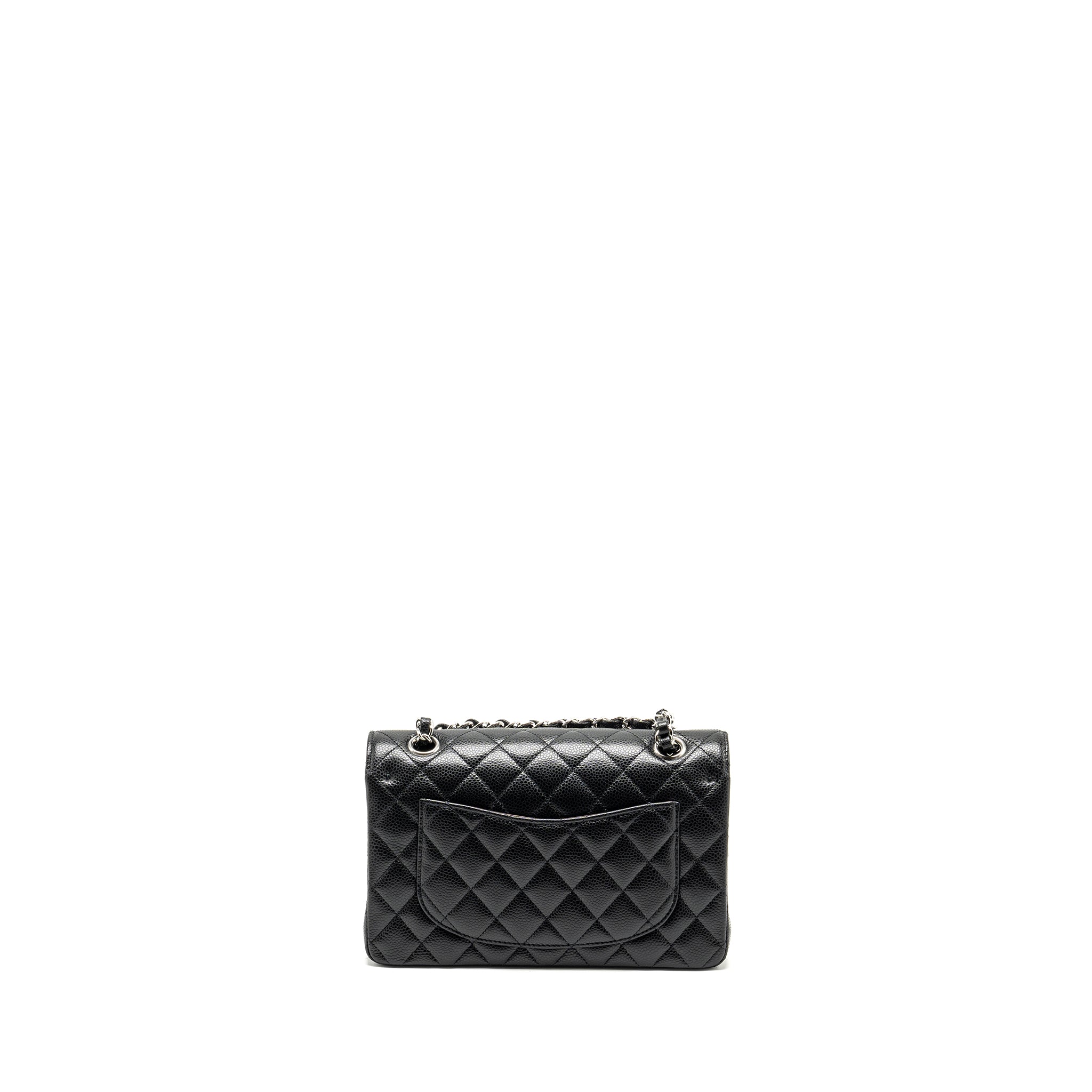 Chanel Small Classic Double Flap Bag Caviar BLACK  (Microchip)