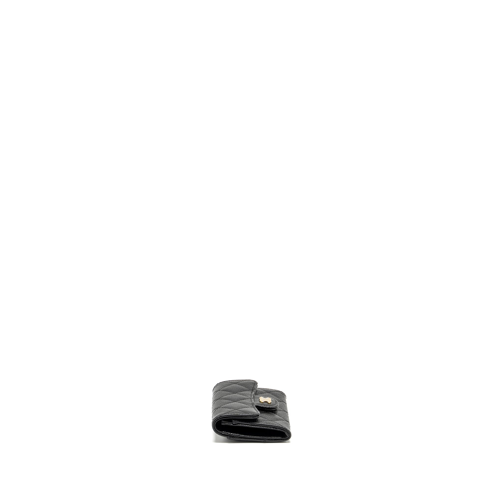 Chanel Classic Flap Card Holder CAVIAR BLACK  (Microchip)