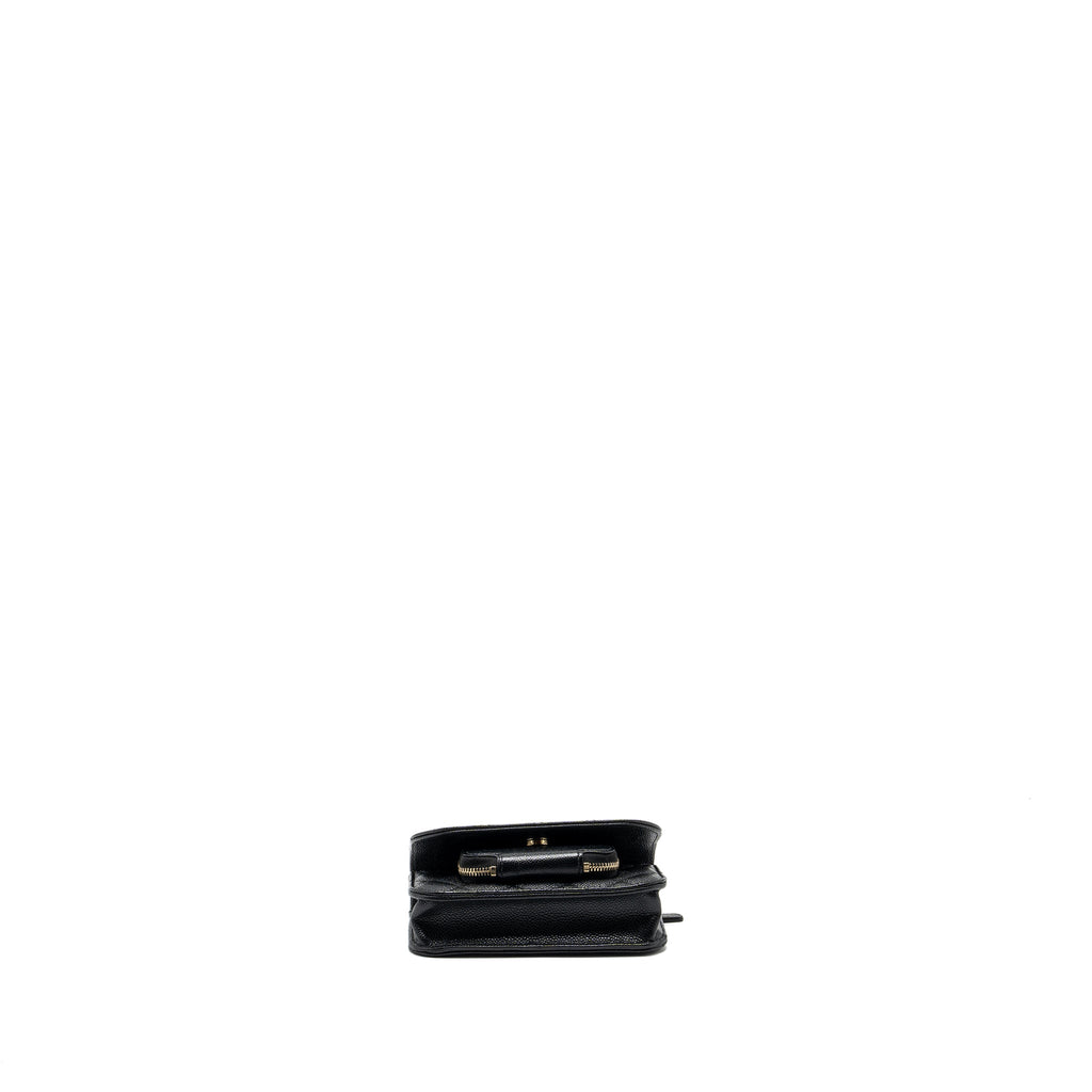 Chanel mini business affinity flap bag with chain caviar black L (microchip)