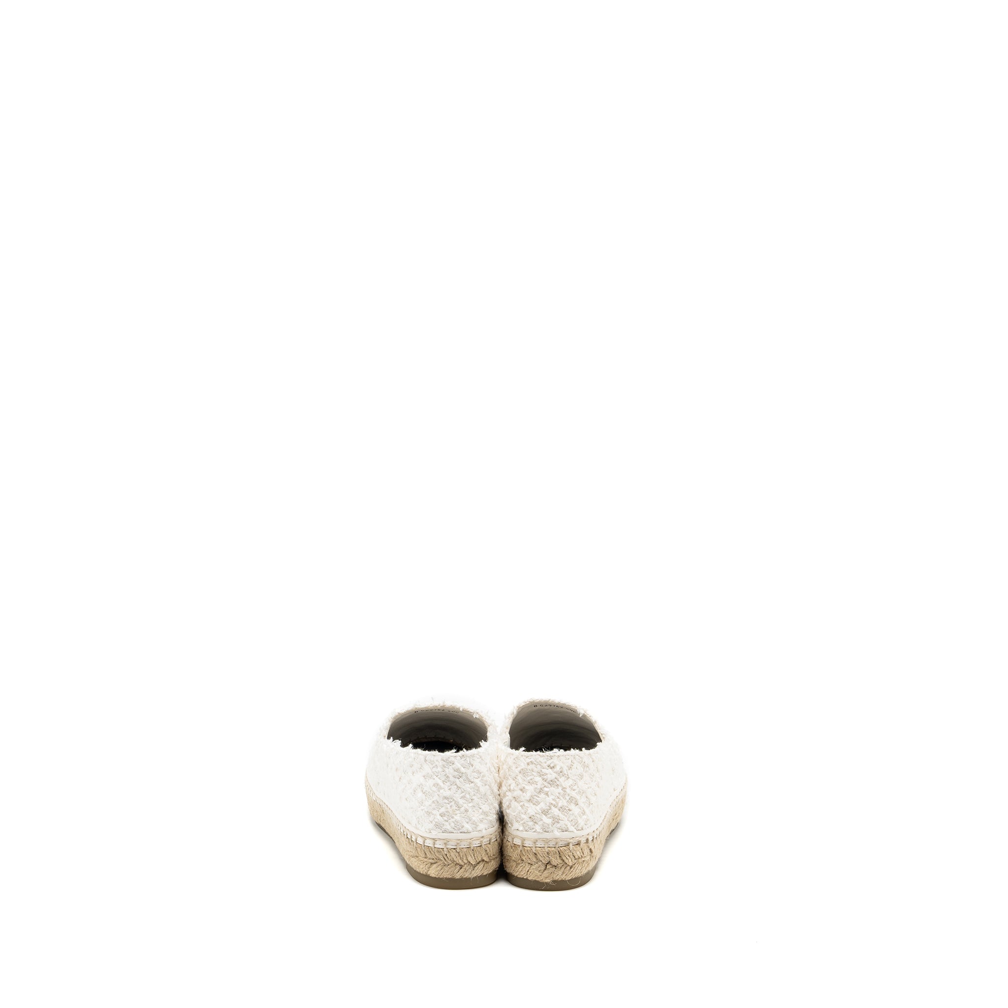 Chanel size 40 espadrilles cotton/tweed white / black
