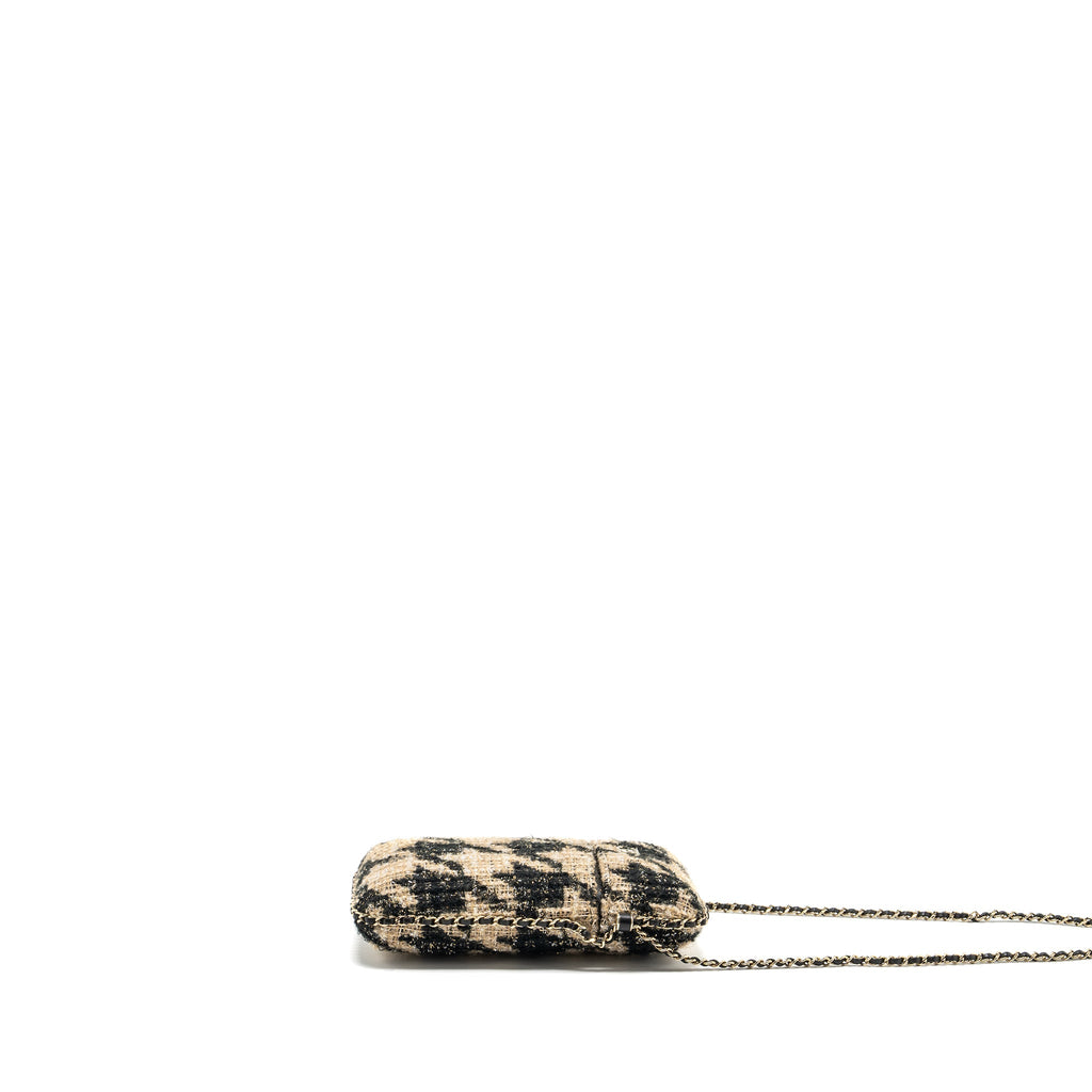 Chanel Vertical Phone Case Tweed beige / black L