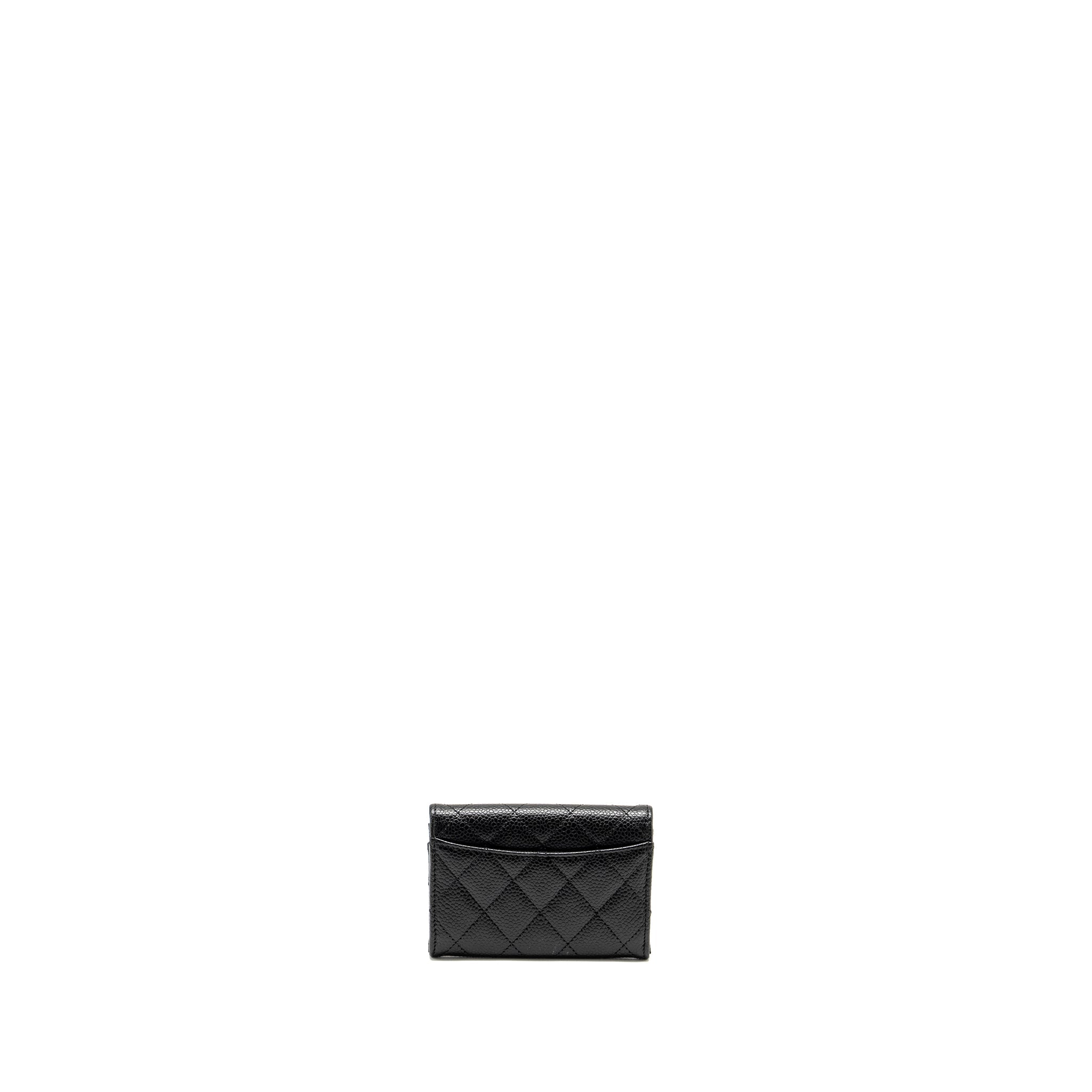 Chanel Classic Flap Card Holder CAVIAR BLACK  (Microchip)