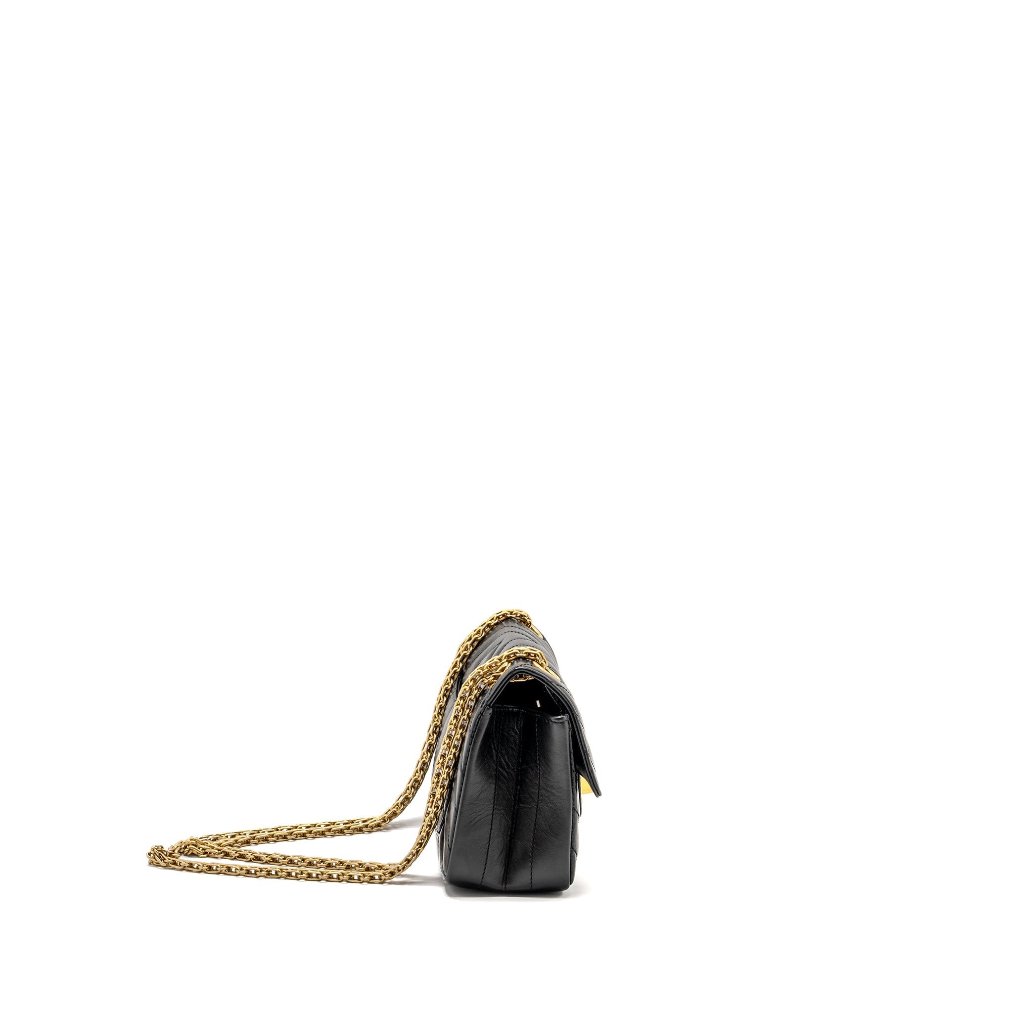 Chanel Mini 2.55 Reissue Chevron Calfskin BLACK  (Microchip)
