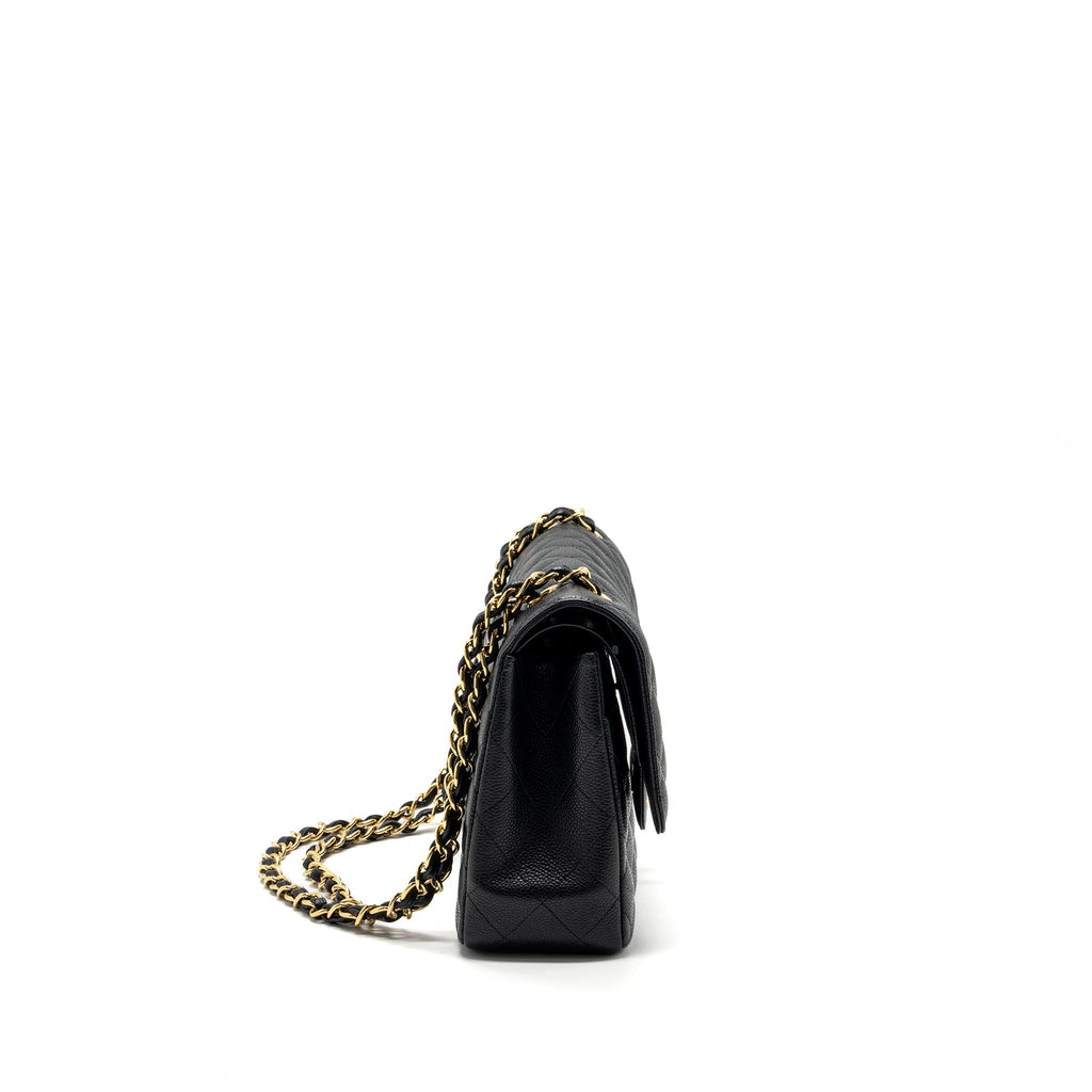Chanel jumbo classic double flap bag caviar Black