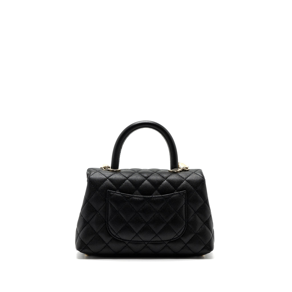 Chanel Small Coco Handle Caviar Black L