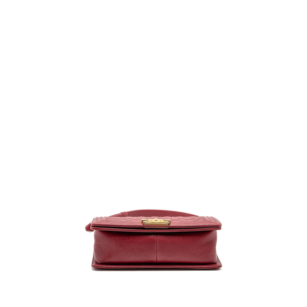 Chanel Medium Boy Bag Caviar Red