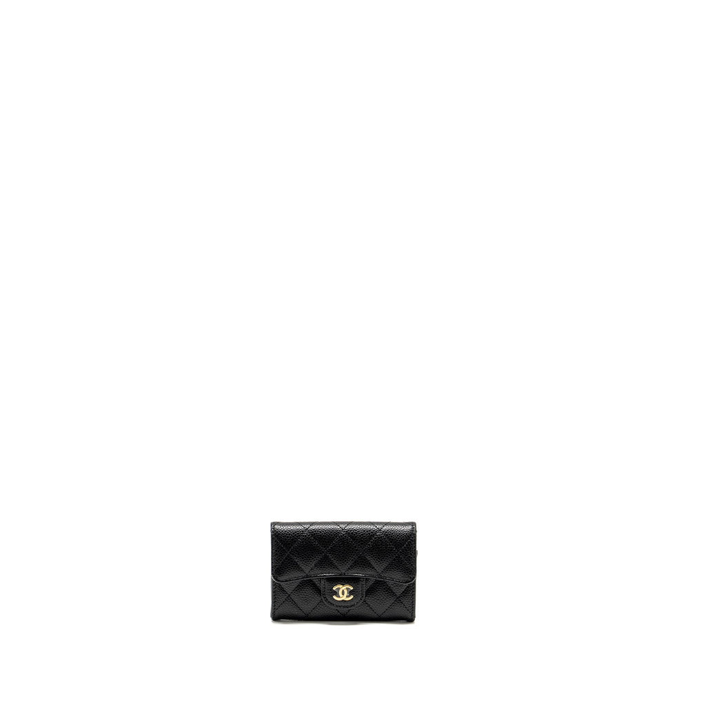 Chanel Classic Flap Card Holder CAVIAR BLACK  (Microchip)