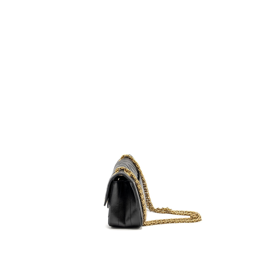 Chanel Mini 2.55 Reissue Chevron Calfskin BLACK  (Microchip)