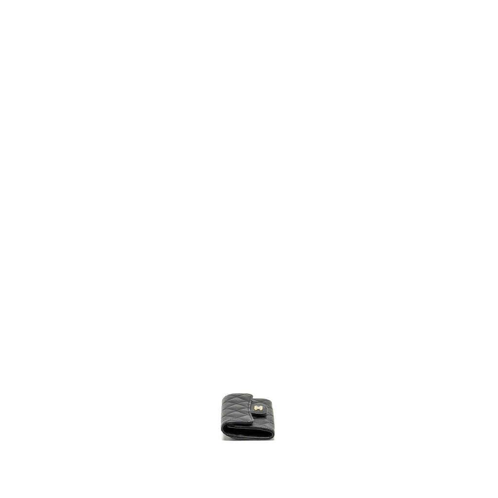 Chanel Classic Flap Card Holder Caviar Black  (microchip)