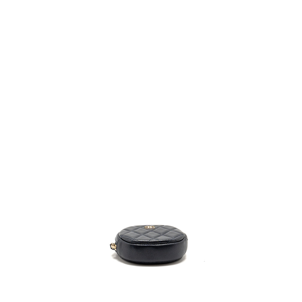 Chanel Mini Zipper Coin Purse Caviar Navy L