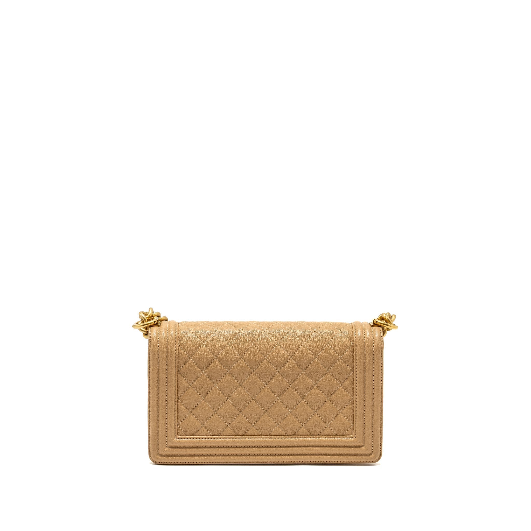 Chanel Medium Boy Bag Caviar Beige