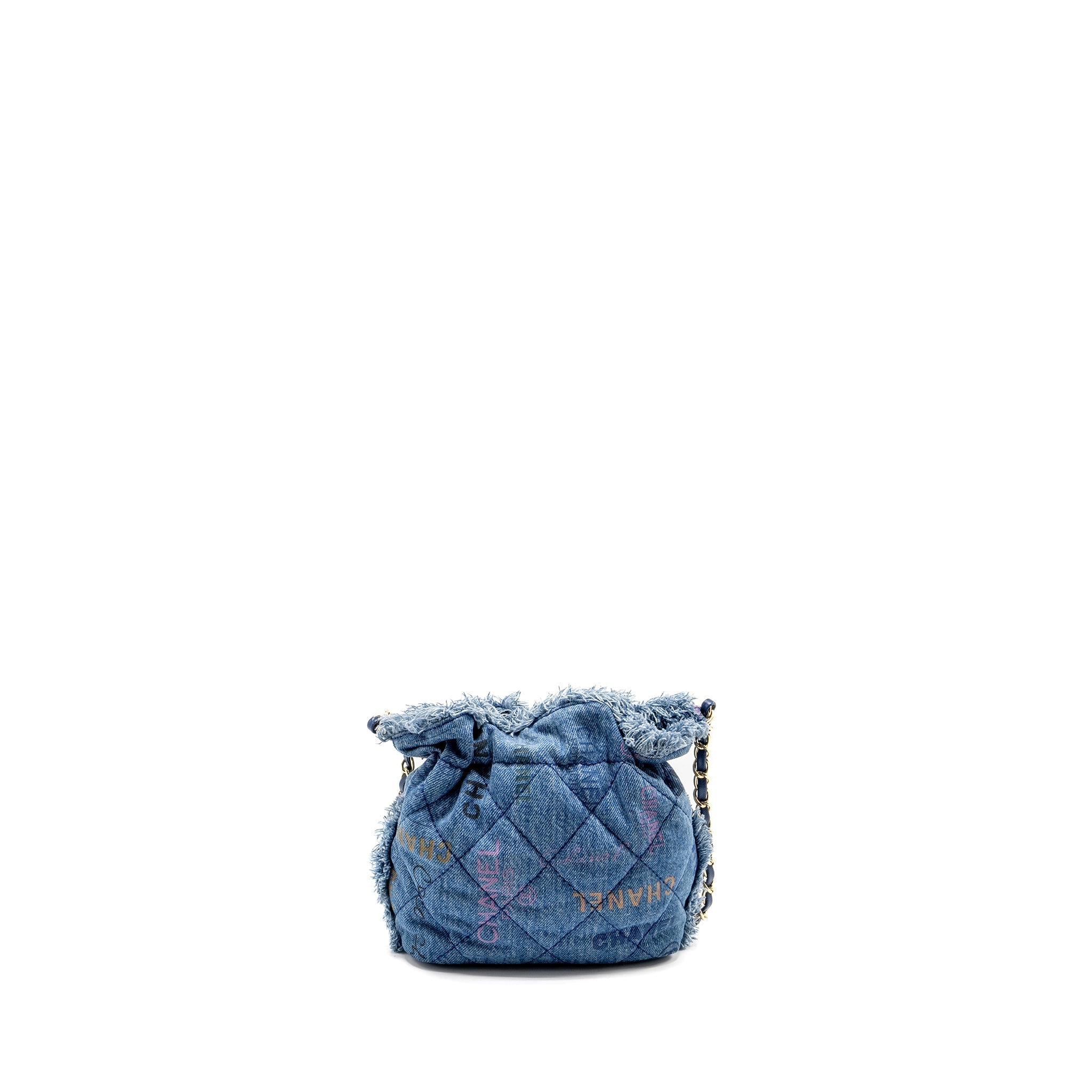 Chanel Small Bucket Bag Denim Blue L (Microchip)