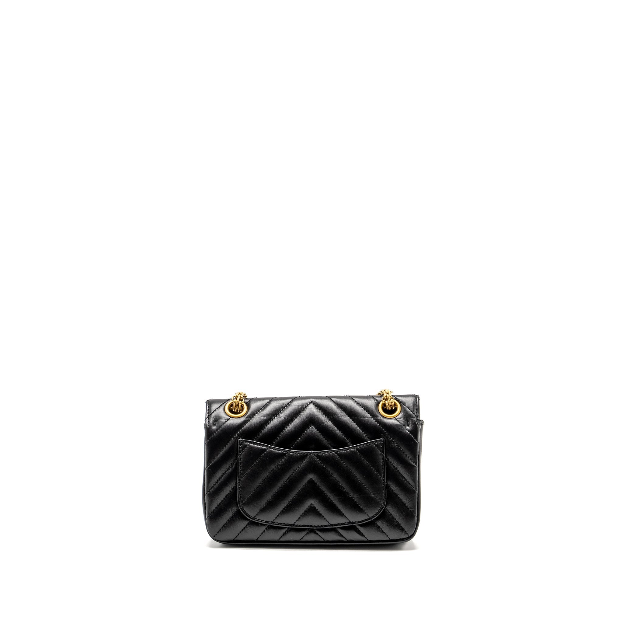 Chanel Mini 2.55 Reissue Chevron Calfskin BLACK  (Microchip)