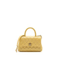 Chanel small coco handle caviar 22P light yellow L (microchip)