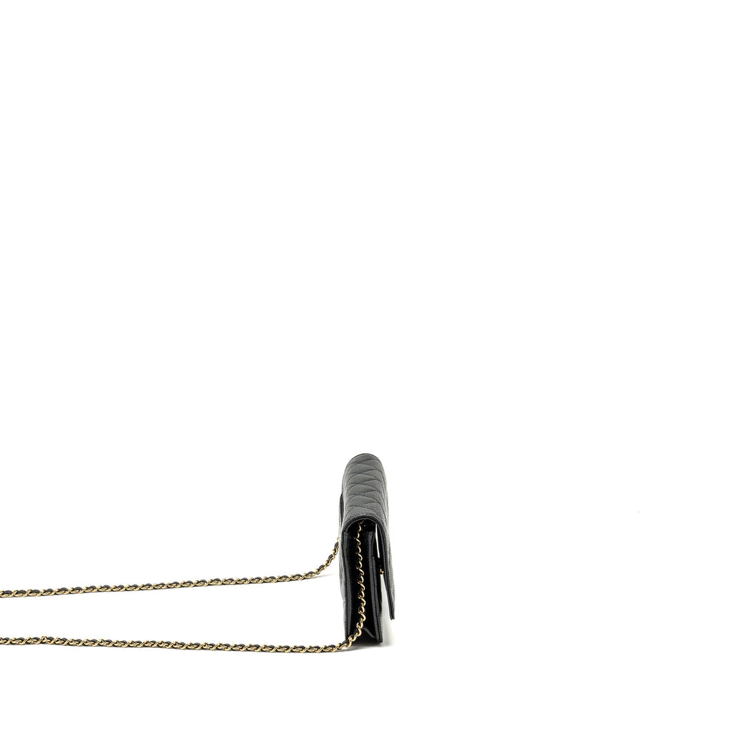 Chanel Classic Wallet on Chain Caviar BLACK  (Microchip)