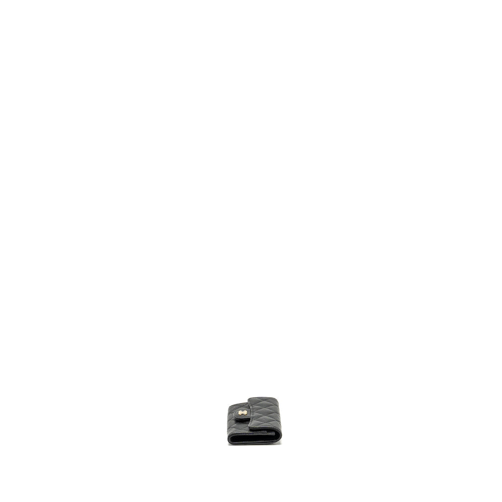 Chanel Classic Flap Card Holder Caviar Black  (microchip)