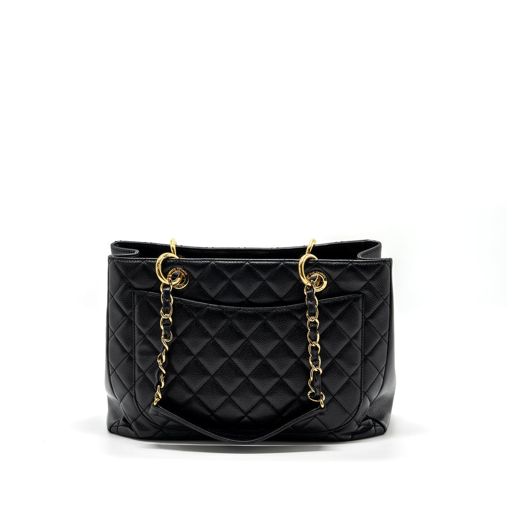 Chanel grand shopping tote bag caviar Black