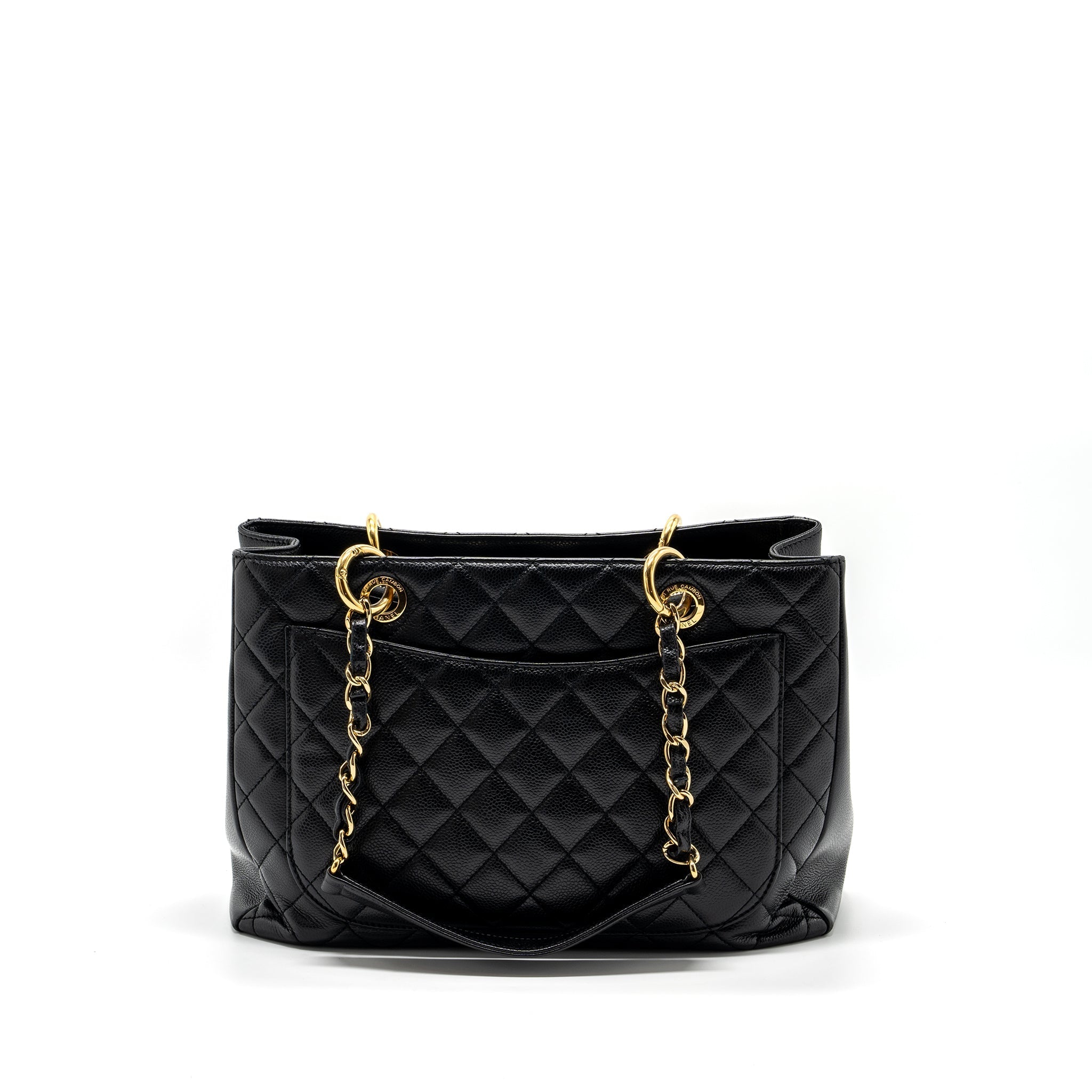 Chanel grand shopping tote bag caviar Black