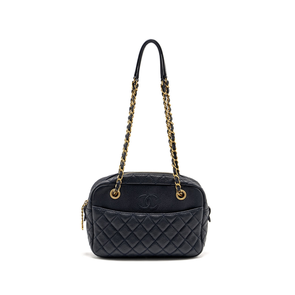 Chanel 18C CC Camera Bag Calfskin Navy