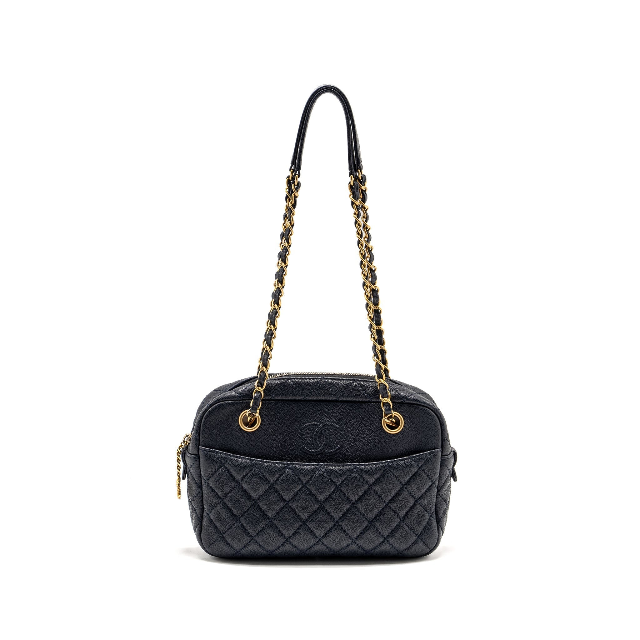 Chanel 18C CC Camera Bag Calfskin Navy