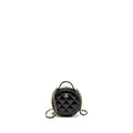 Chanel 22B Top Handle Mini Round Vanity Case With Chain Shiny Lambskin Black L (Microchip)