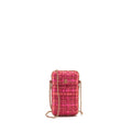 Chanel Vertical Phone Case tweed pink
