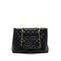 Chanel grand shopping tote bag caviar Black