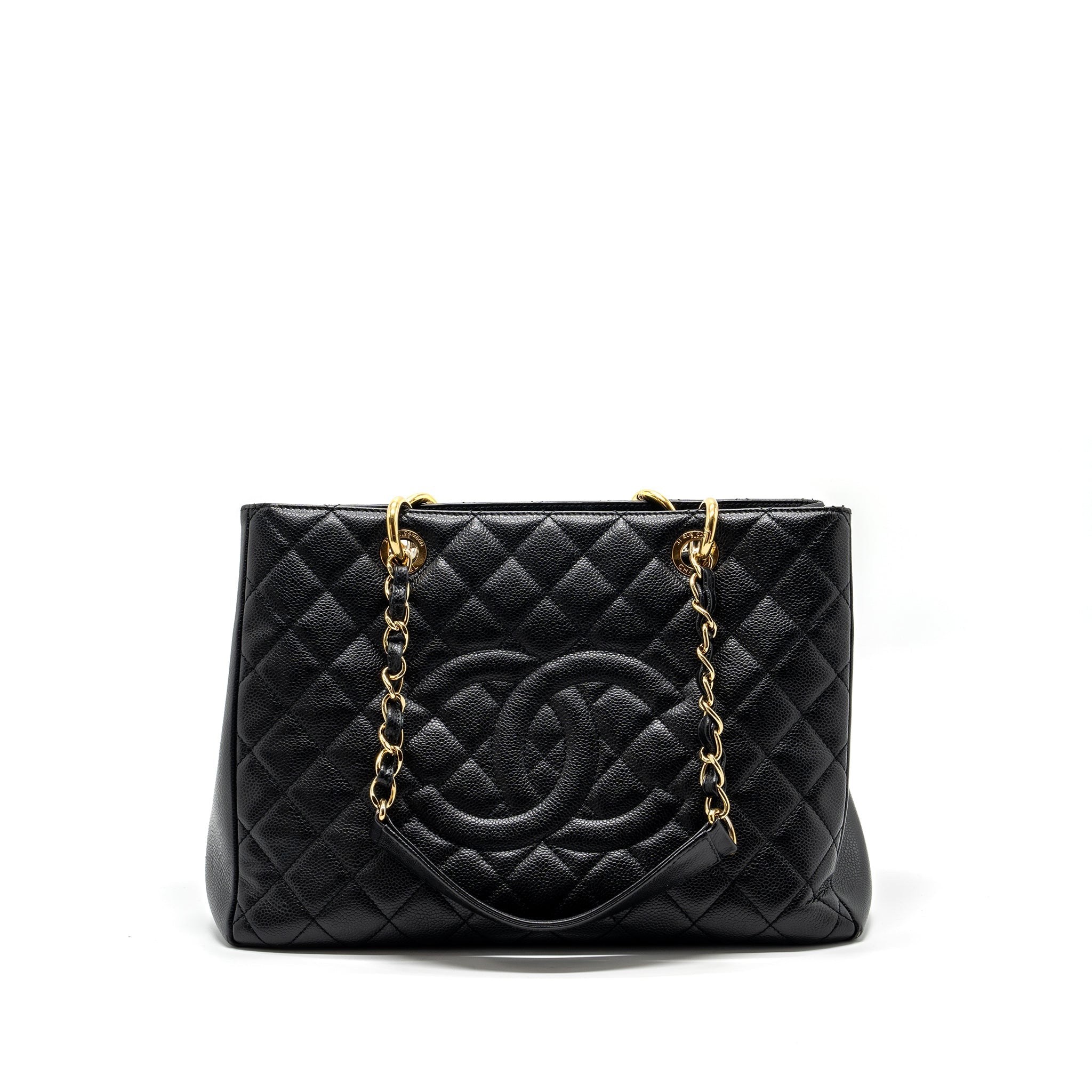 Chanel grand shopping tote bag caviar Black
