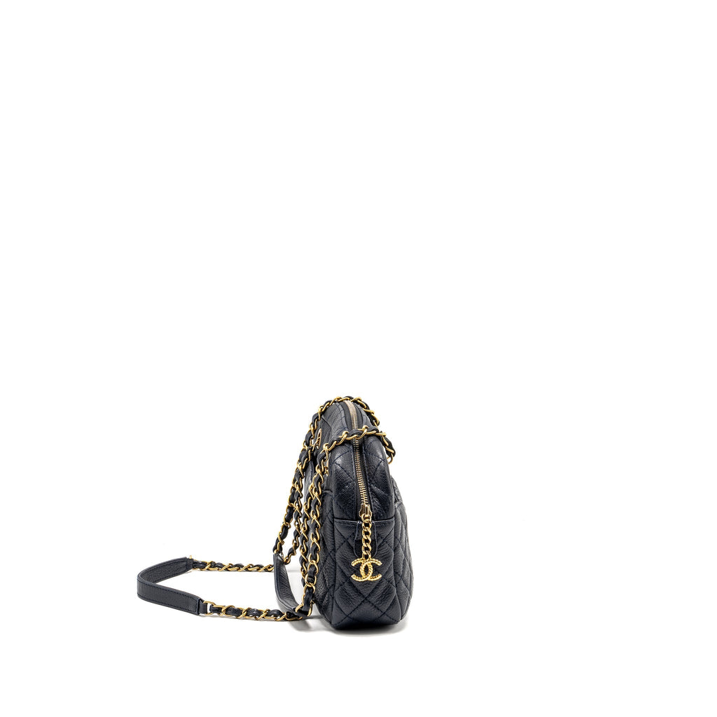 Chanel 18C CC Camera Bag Calfskin Navy