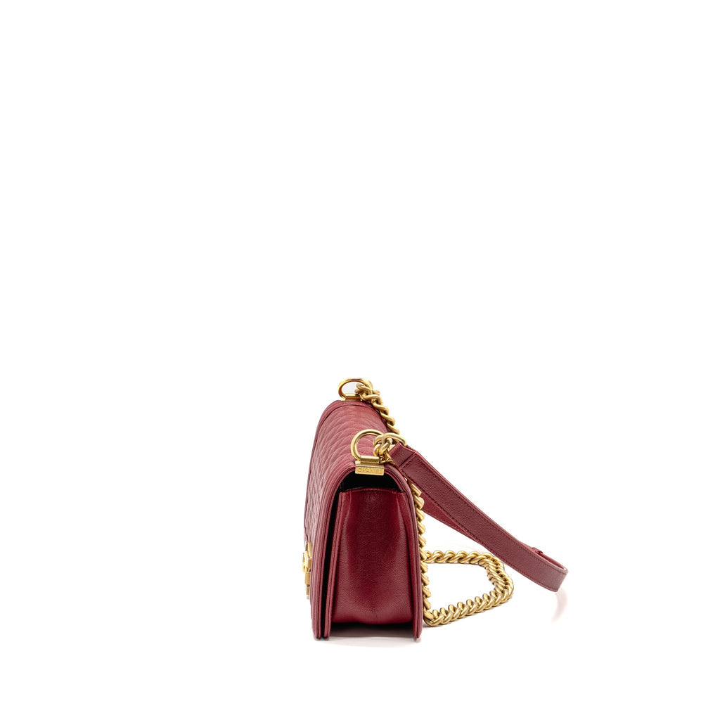 Chanel Medium Boy Bag Caviar Red